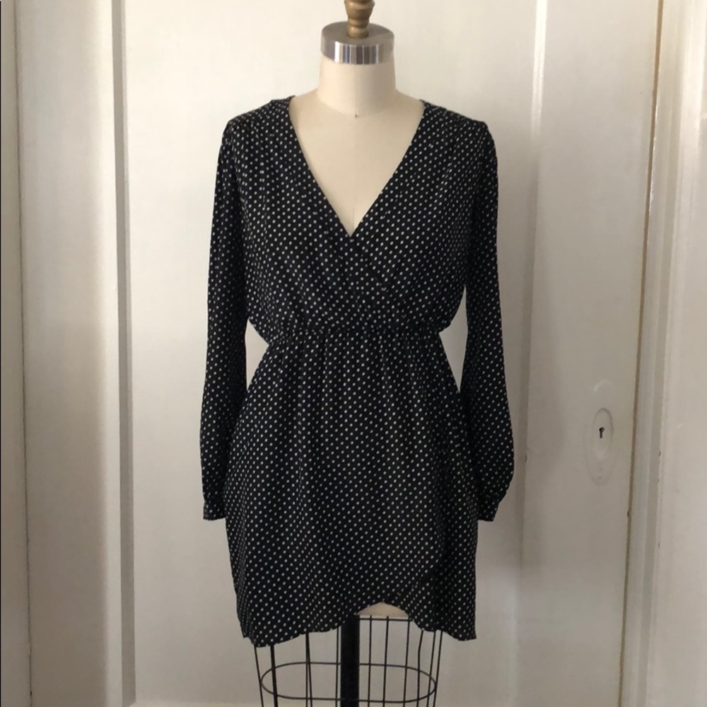 Cute black polka dot dress!